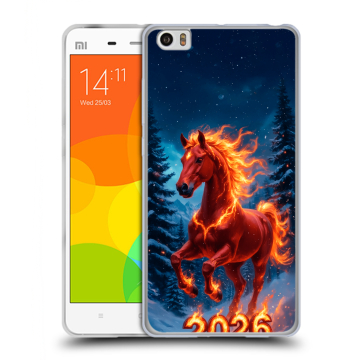 Силиконовый чехол на Xiaomi Mi Note с принтом Новый год коня