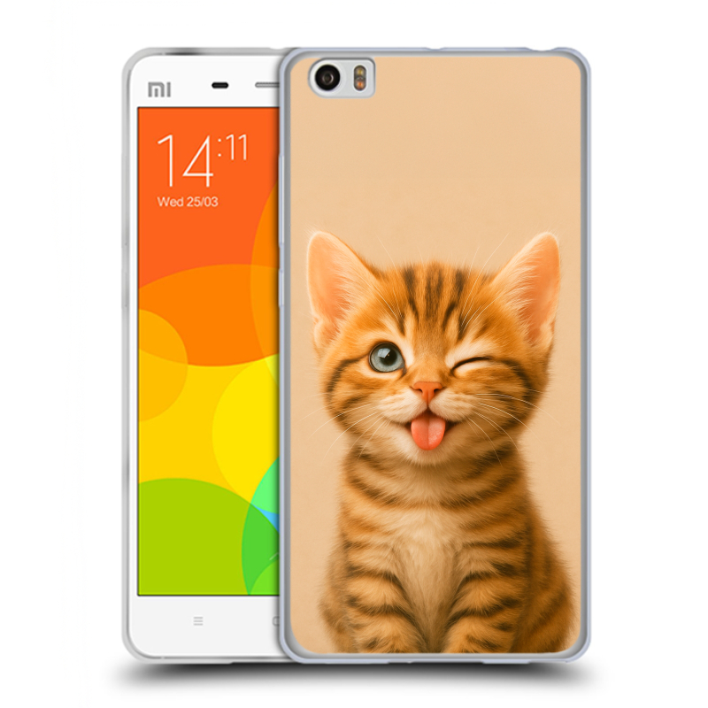 Силиконовый чехол на Xiaomi Mi Note с принтом котенок Силиконовый чехол на Xiaomi Mi Note с принтом котенок