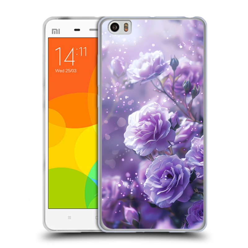 Пластиковый чехол на Xiaomi Mi Note с принтом Розы цветы Пластиковый чехол на Xiaomi Mi Note с принтом Розы цветы