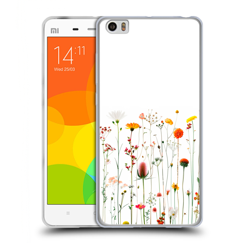 Силиконовый чехол на Xiaomi Mi Note с принтом цветы Силиконовый чехол на Xiaomi Mi Note с принтом цветы