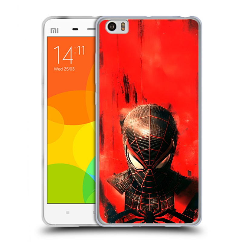 Силиконовый чехол на Xiaomi Mi Note с принтом человек паук spiderman Силиконовый чехол на Xiaomi Mi Note с принтом человек паук spiderman
