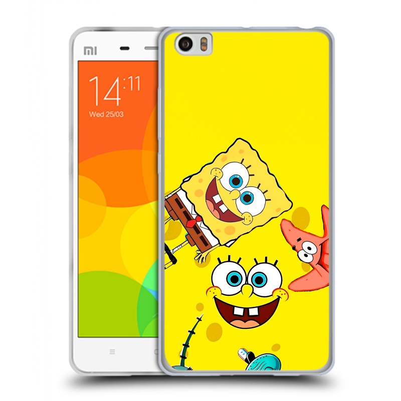Силиконовый чехол на Xiaomi Mi Note с принтом Спанч боб Спанчбоб Силиконовый чехол на Xiaomi Mi Note с принтом Спанч боб Спанчбоб