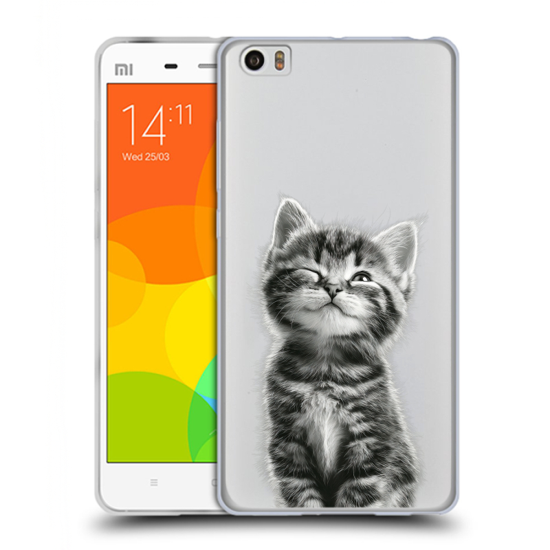 Пластиковый чехол на Xiaomi Mi Note с принтом Котенок Пластиковый чехол на Xiaomi Mi Note с принтом Котенок
