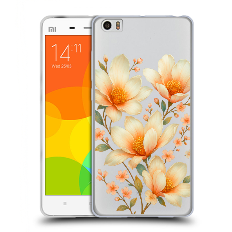 Силиконовый чехол на Xiaomi Mi Note с принтом Цветы Силиконовый чехол на Xiaomi Mi Note с принтом Цветы