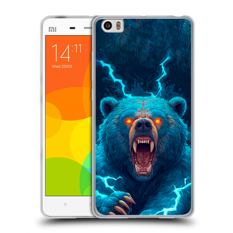 Пластиковый чехол на Xiaomi Mi Note с принтом Медведь Пластиковый чехол на Xiaomi Mi Note с принтом Медведь