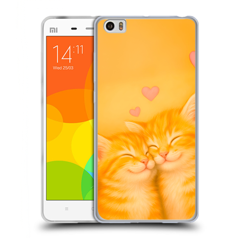 Силиконовый чехол на Xiaomi Mi Note с принтом Милые котята Силиконовый чехол на Xiaomi Mi Note с принтом Милые котята