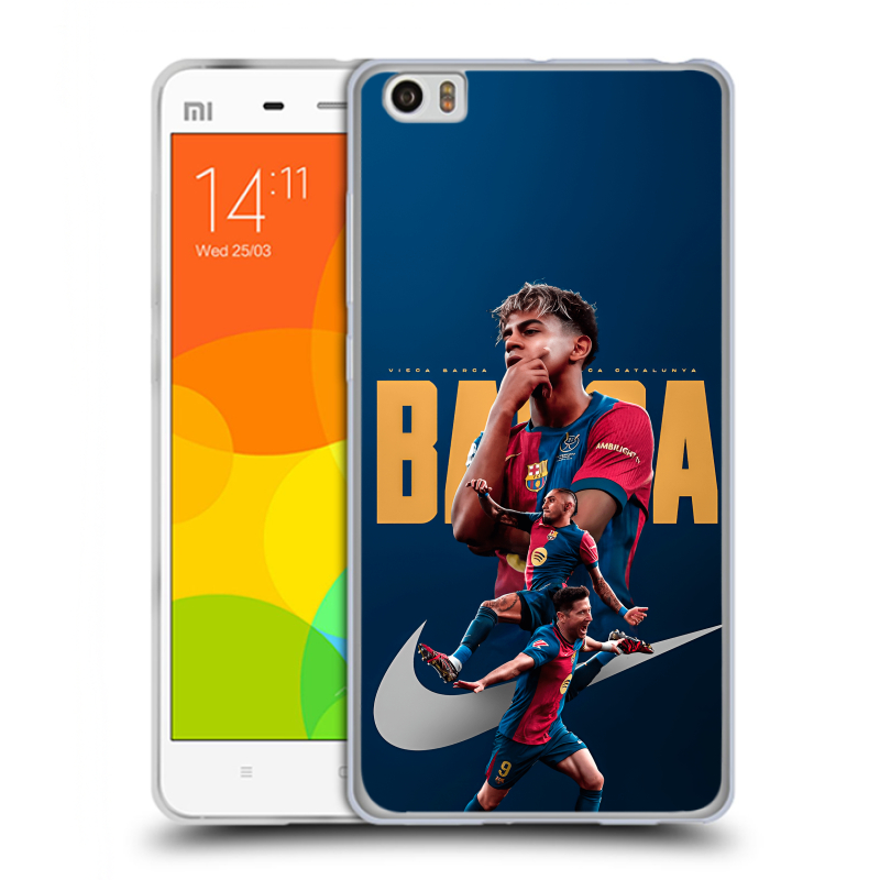 Пластиковый чехол на Xiaomi Mi Note с принтом Барселона Barca Yamal Пластиковый чехол на Xiaomi Mi Note с принтом Барселона Barca Yamal