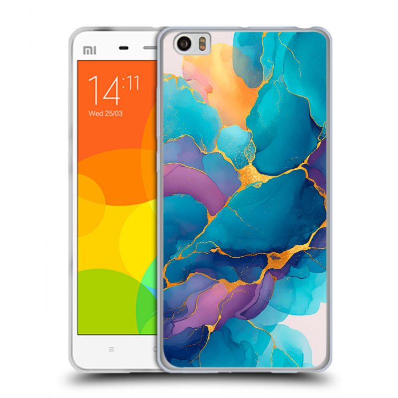 Пластиковый чехол на Xiaomi Mi Note с принтом Мрамор блестки Пластиковый чехол на Xiaomi Mi Note с принтом Мрамор блестки