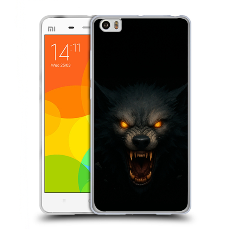 Силиконовый чехол на Xiaomi Mi Note с принтом Волк Силиконовый чехол на Xiaomi Mi Note с принтом Волк