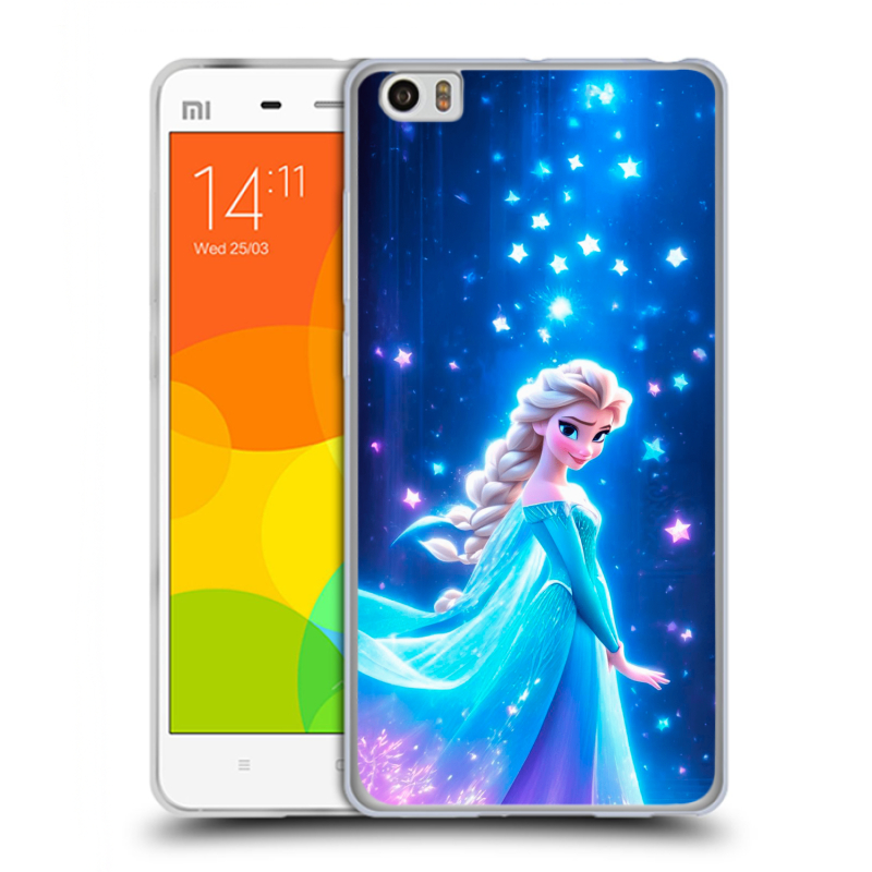 Пластиковый чехол на Xiaomi Mi Note с принтом Холодное сердце Frozen Пластиковый чехол на Xiaomi Mi Note с принтом Холодное сердце Frozen