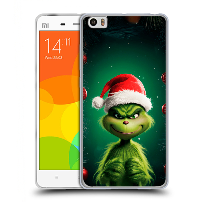 Силиконовый чехол на Xiaomi Mi Note с принтом Гринч Новый год Рождество Силиконовый чехол на Xiaomi Mi Note с принтом Гринч Новый год Рождество