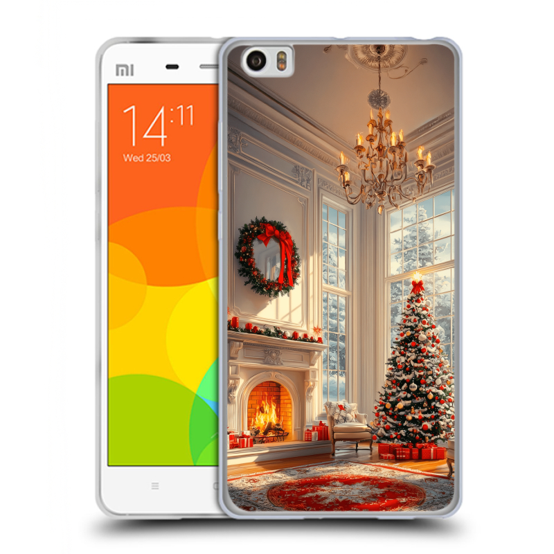 Силиконовый чехол на Xiaomi Mi Note с принтом Новый год Силиконовый чехол на Xiaomi Mi Note с принтом Новый год