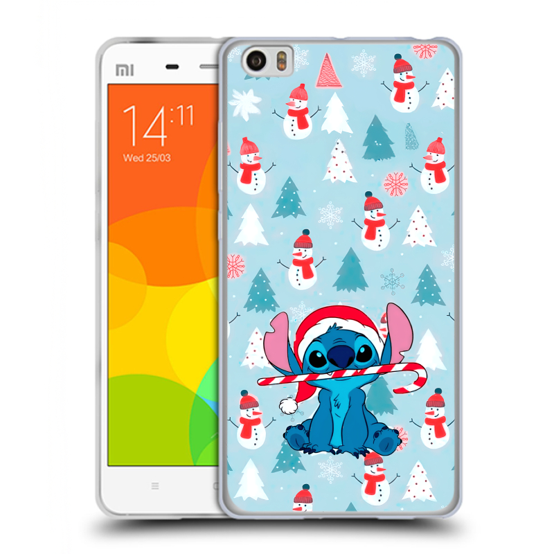 Пластиковый чехол на Xiaomi Mi Note с принтом Стич Новый год Пластиковый чехол на Xiaomi Mi Note с принтом Стич Новый год