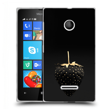 Пластиковый чехол на Microsoft Lumia 435 с принтом Черная клубника Пластиковый чехол на Microsoft Lumia 435 с принтом Черная клубника