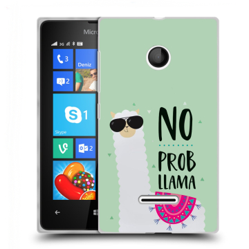 Пластиковый чехол на Microsoft Lumia 435 с принтом Лама Пластиковый чехол на Microsoft Lumia 435 с принтом Лама