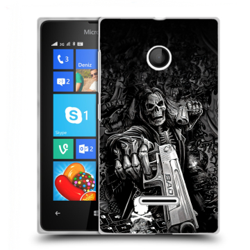 Пластиковый чехол на Microsoft Lumia 435 с принтом Скелет Пластиковый чехол на Microsoft Lumia 435 с принтом Скелет
