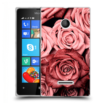 Пластиковый чехол на Microsoft Lumia 435 с принтом Цветы розы Пластиковый чехол на Microsoft Lumia 435 с принтом Цветы розы