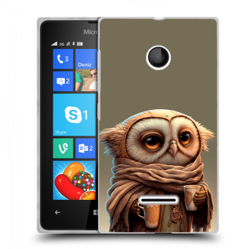Пластиковый чехол на Microsoft Lumia 435 с принтом Сова Пластиковый чехол на Microsoft Lumia 435 с принтом Сова
