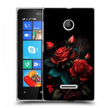 Пластиковый чехол на Microsoft Lumia 435 с принтом Розы красные Пластиковый чехол на Microsoft Lumia 435 с принтом Розы красные