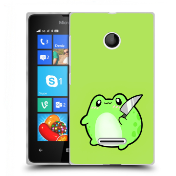 Пластиковый чехол на Microsoft Lumia 435 с принтом Лягушенок Пластиковый чехол на Microsoft Lumia 435 с принтом Лягушенок