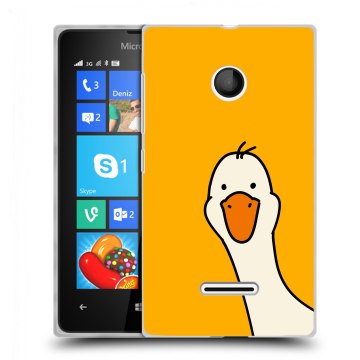 Пластиковый чехол на Microsoft Lumia 435 с принтом Утка Пластиковый чехол на Microsoft Lumia 435 с принтом Утка