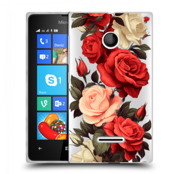 Пластиковый чехол на Microsoft Lumia 435 с принтом Розы Пластиковый чехол на Microsoft Lumia 435 с принтом Розы