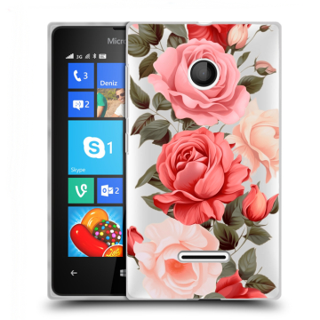 Пластиковый чехол на Microsoft Lumia 435 с принтом Розы Пластиковый чехол на Microsoft Lumia 435 с принтом Розы