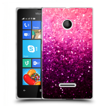 Пластиковый чехол на Microsoft Lumia 435 с принтом Блестки