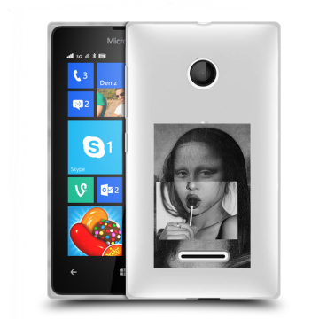 Пластиковый чехол на Microsoft Lumia 435 с принтом Мона Лиза Пластиковый чехол на Microsoft Lumia 435 с принтом Мона Лиза