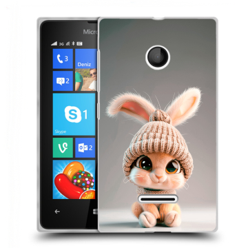 Пластиковый чехол на Microsoft Lumia 435 с принтом Кролик