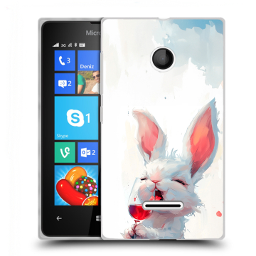 Пластиковый чехол на Microsoft Lumia 435 с принтом кролик зайчик Пластиковый чехол на Microsoft Lumia 435 с принтом кролик зайчик