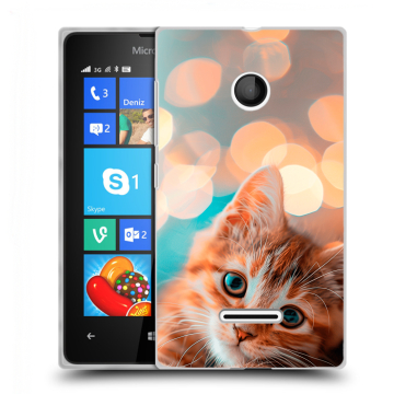 Пластиковый чехол на Microsoft Lumia 435 с принтом котик Пластиковый чехол на Microsoft Lumia 435 с принтом котик
