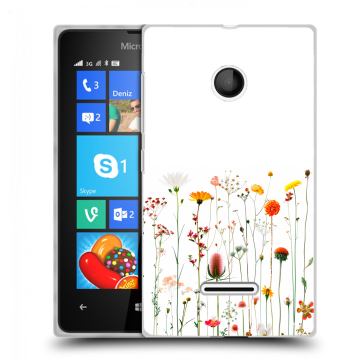 Пластиковый чехол на Microsoft Lumia 435 с принтом цветы Пластиковый чехол на Microsoft Lumia 435 с принтом цветы
