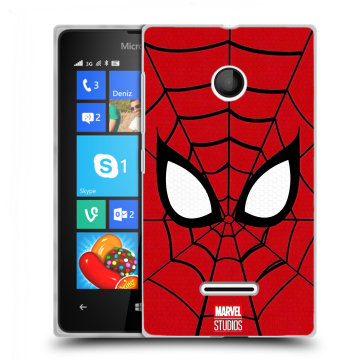 Пластиковый чехол на Microsoft Lumia 435 с принтом человек паук spiderman