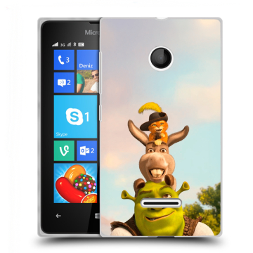 Пластиковый чехол на Microsoft Lumia 435 с принтом Шрек Shrek