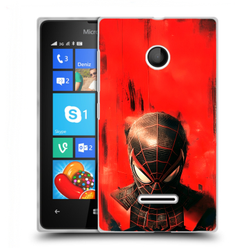Пластиковый чехол на Microsoft Lumia 435 с принтом человек паук spiderman Пластиковый чехол на Microsoft Lumia 435 с принтом человек паук spiderman