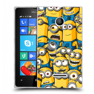 Пластиковый чехол на Microsoft Lumia 435 с принтом Миньоны Пластиковый чехол на Microsoft Lumia 435 с принтом Миньоны