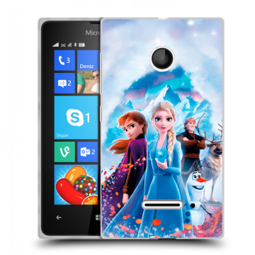 Пластиковый чехол на Microsoft Lumia 435 с принтом Холодное сердце Frozen Пластиковый чехол на Microsoft Lumia 435 с принтом Холодное сердце Frozen