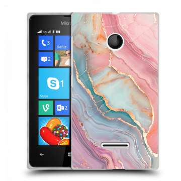 Пластиковый чехол на Microsoft Lumia 435 с принтом розовый мрамор Пластиковый чехол на Microsoft Lumia 435 с принтом розовый мрамор