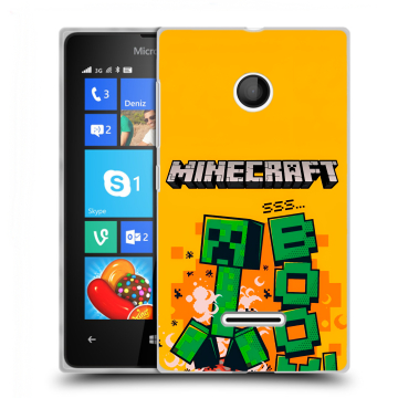 Пластиковый чехол на Microsoft Lumia 435 с принтом Майнкрафт Minecraft Пластиковый чехол на Microsoft Lumia 435 с принтом Майнкрафт Minecraft