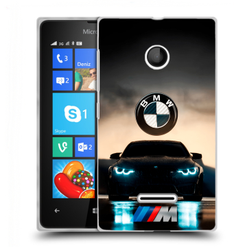 Пластиковый чехол на Microsoft Lumia 435 с принтом БМВ BMW
