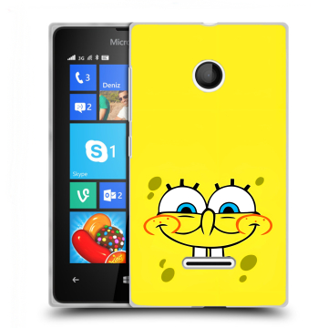 Пластиковый чехол на Microsoft Lumia 435 с принтом спанчбоб спанч боб Пластиковый чехол на Microsoft Lumia 435 с принтом спанчбоб спанч боб