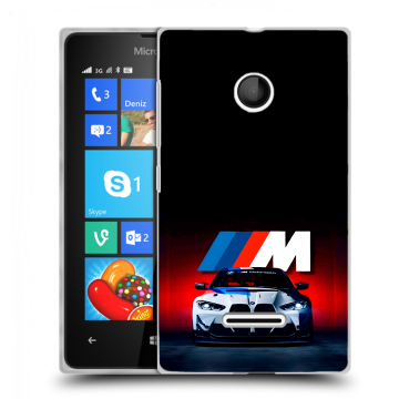 Пластиковый чехол на Microsoft Lumia 435 с принтом БМВ BMW