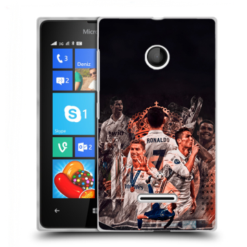 Пластиковый чехол на Microsoft Lumia 435 с принтом Реал Роналдо Real Ronaldo Пластиковый чехол на Microsoft Lumia 435 с принтом Реал Роналдо Real Ronaldo