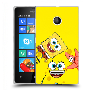Пластиковый чехол на Microsoft Lumia 435 с принтом Спанч боб Спанчбоб Пластиковый чехол на Microsoft Lumia 435 с принтом Спанч боб Спанчбоб