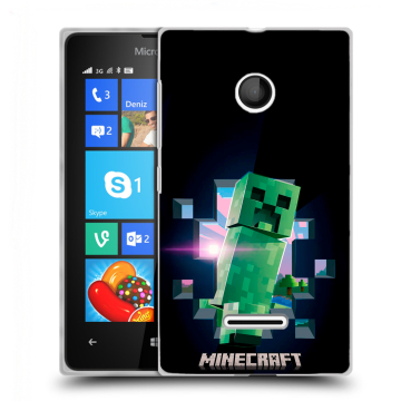 Пластиковый чехол на Microsoft Lumia 435 с принтом Майнкрафт Minecraft Пластиковый чехол на Microsoft Lumia 435 с принтом Майнкрафт Minecraft