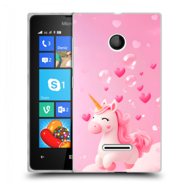 Пластиковый чехол на Microsoft Lumia 435 с принтом Единорог Пластиковый чехол на Microsoft Lumia 435 с принтом Единорог