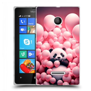 Пластиковый чехол на Microsoft Lumia 435 с принтом Панда Пластиковый чехол на Microsoft Lumia 435 с принтом Панда