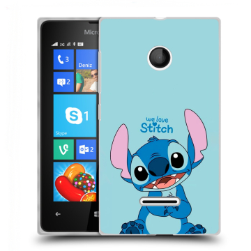 Пластиковый чехол на Microsoft Lumia 435 с принтом Лило и Стич Пластиковый чехол на Microsoft Lumia 435 с принтом Лило и Стич
