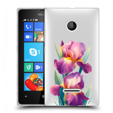 Пластиковый чехол на Microsoft Lumia 435 с принтом Цветы орхидеи